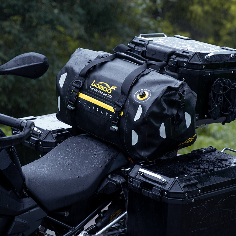 LOBOO Torba motocyklowa TPU żółta 50L