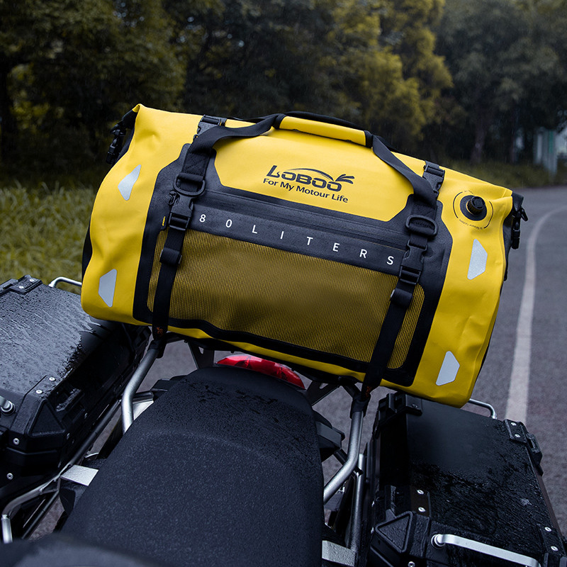 LOBOO Torba motocyklowa TPU żółta 50L