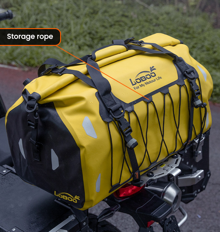 LOBOO Torba motocyklowa TPU żółta 80L