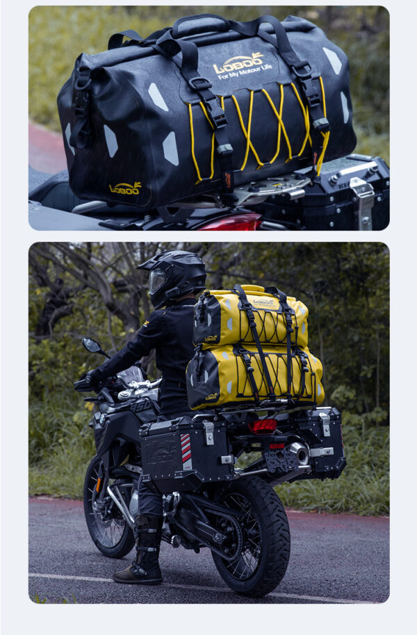 LOBOO Torba motocyklowa TPU żółta 80L