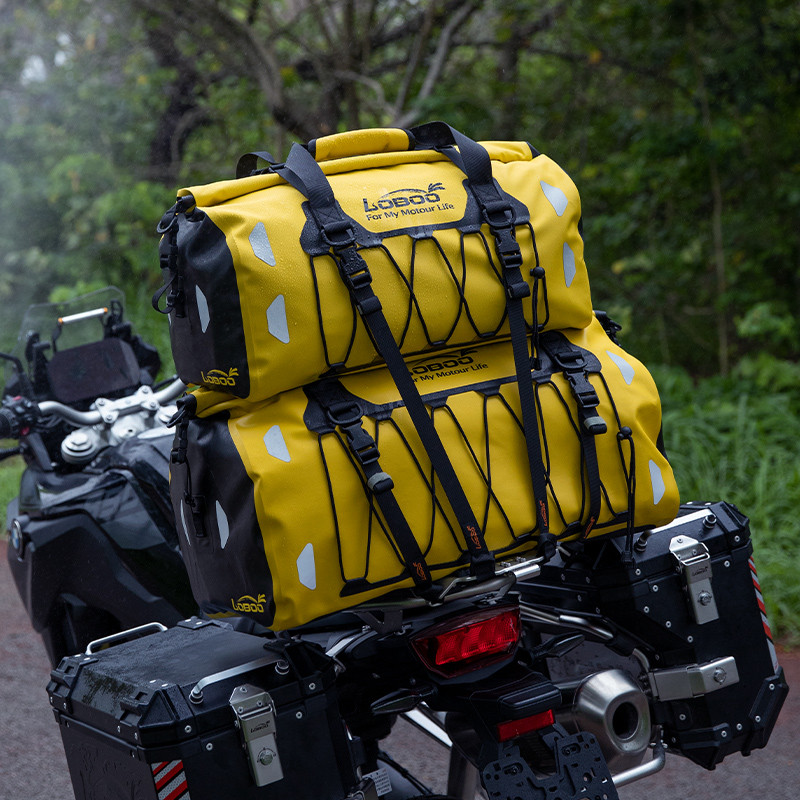 LOBOO Torba motocyklowa TPU żółta 80L