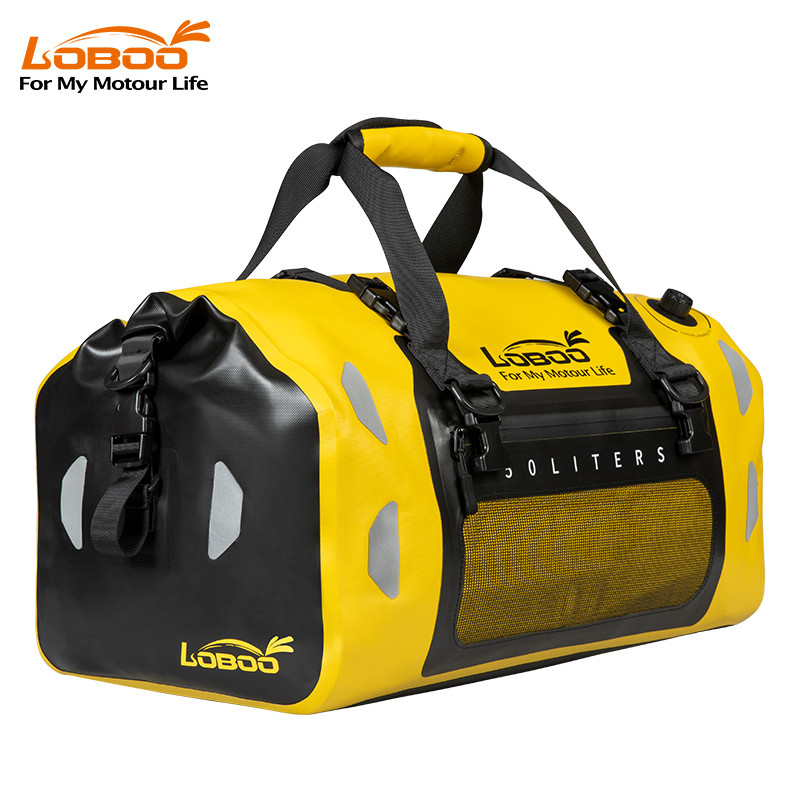 LOBOO Torba motocyklowa TPU żółta 80L