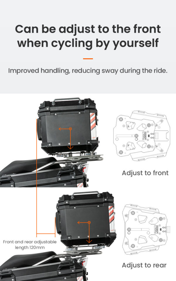 LOBOO Uchwyt kufra centralnego (wersja regulowana) KTM1290 Super Adventure (2022-)