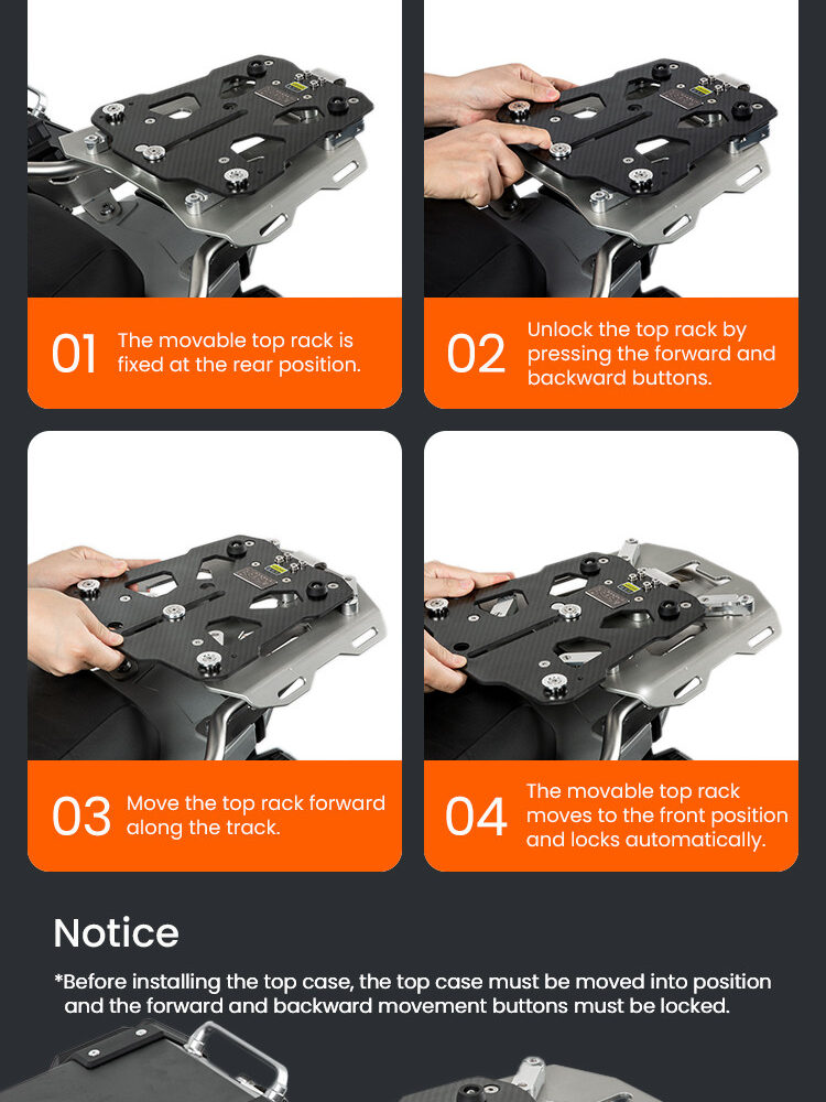 LOBOO Uchwyt kufra centralnego (wersja regulowana) KTM1290 Super Adventure (2022-)