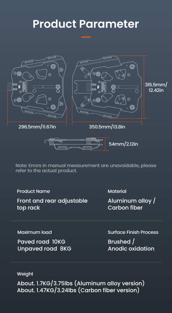 LOBOO Uchwyt kufra centralnego (wersja regulowana) KTM1290 Super Adventure (2022-)