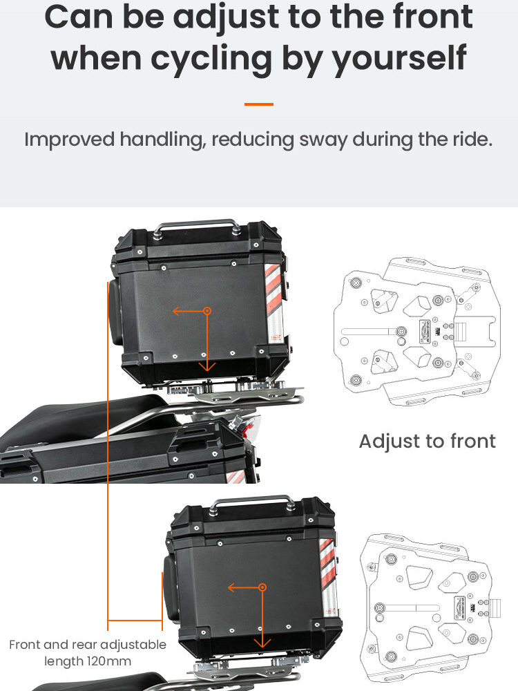 LOBOO Uchwyt kufra centralnego (wersja regulowana) KTM390ADV (2021-)