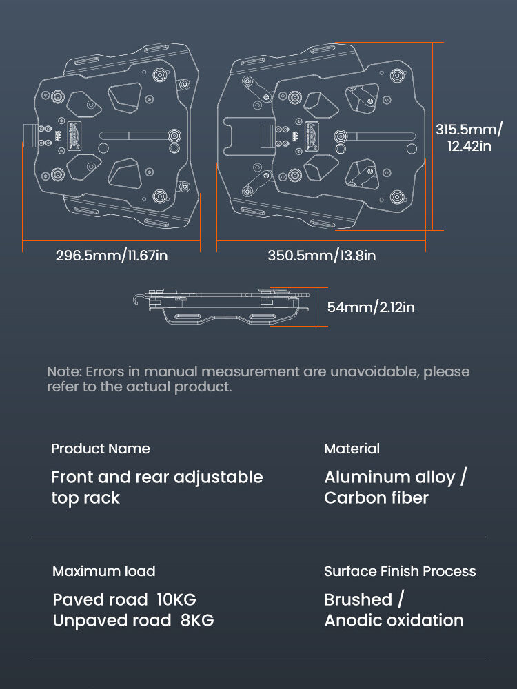 LOBOO Uchwyt kufra centralnego (wersja regulowana) KTM390ADV (2021-)