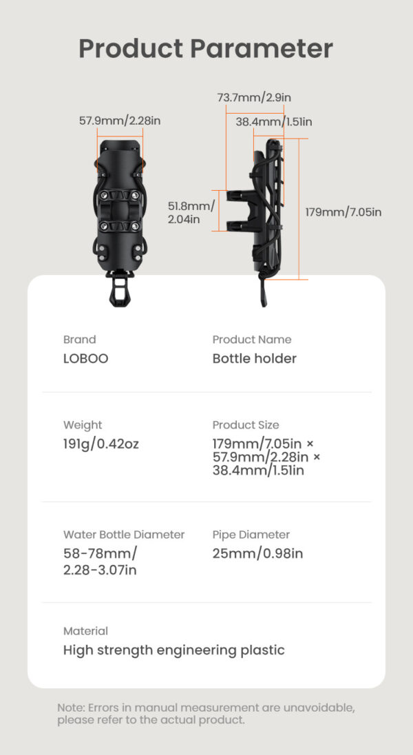LOBOO Uchwyt motocyklowy na bidon