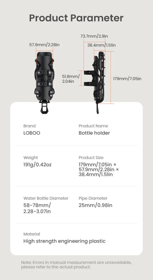 LOBOO Uchwyt motocyklowy na bidon