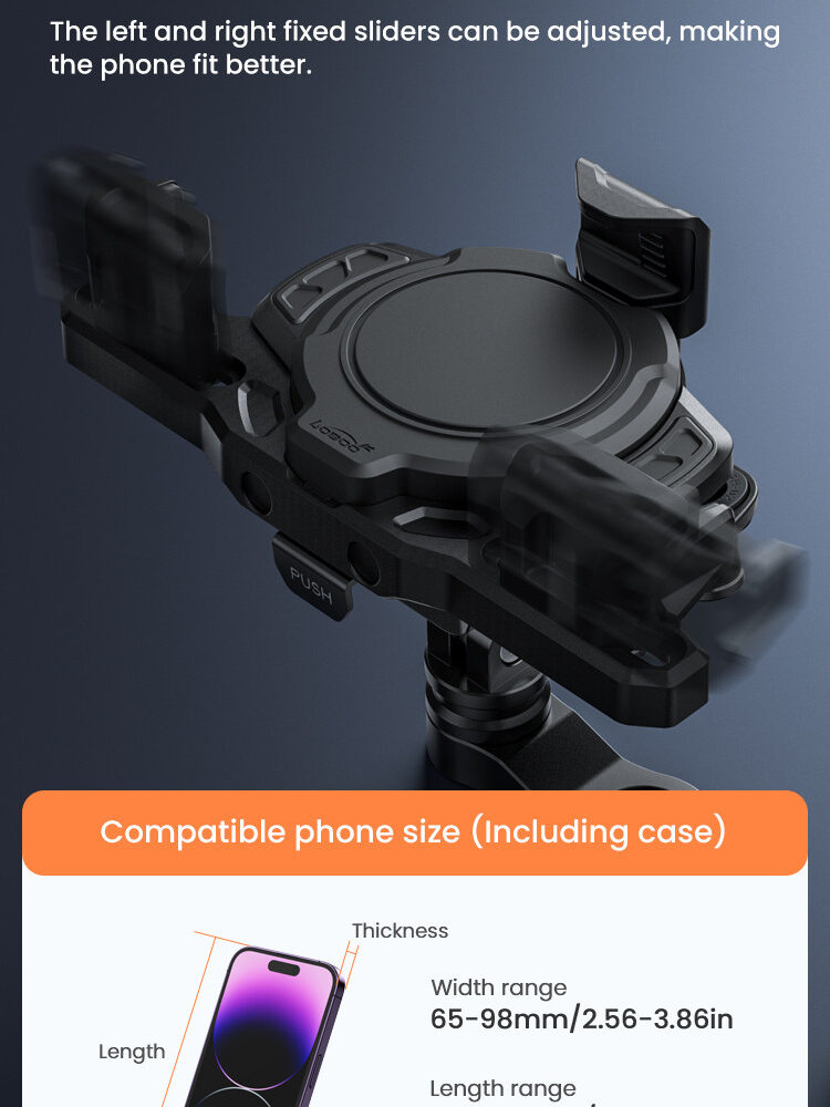 LOBOO Uchwyt na telefon PH02S (pod lusterko, 10.2mm)