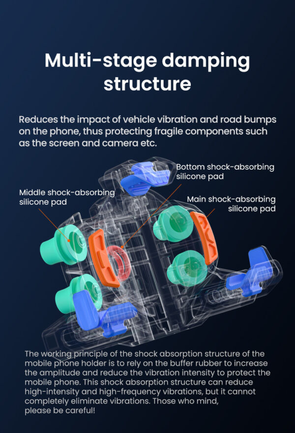 LOBOO Uchwyt na telefon PH02S (z modułem ładowania, 13mm)