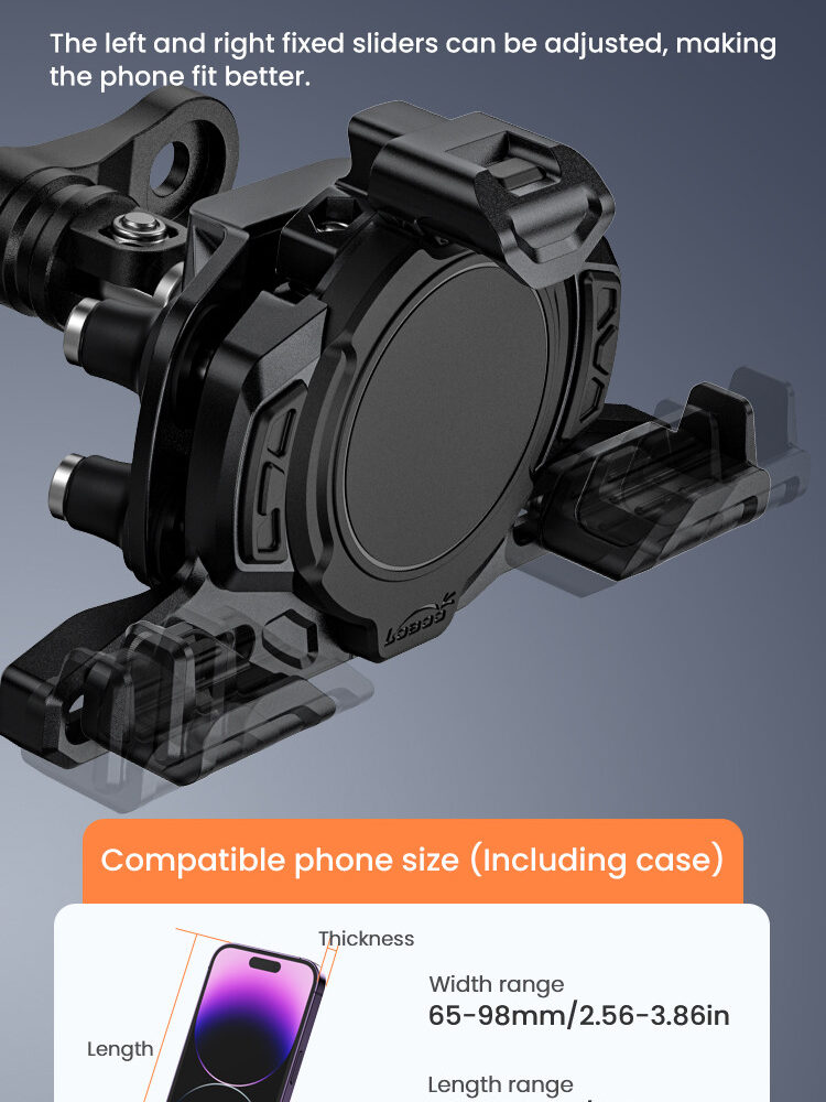 loboo-uchwyt-na-telefon-ph02s-z-modulem-ladowania-13mm LOBOO Uchwyt na telefon PH02S (z modułem ładowania, na belkę 13mm)