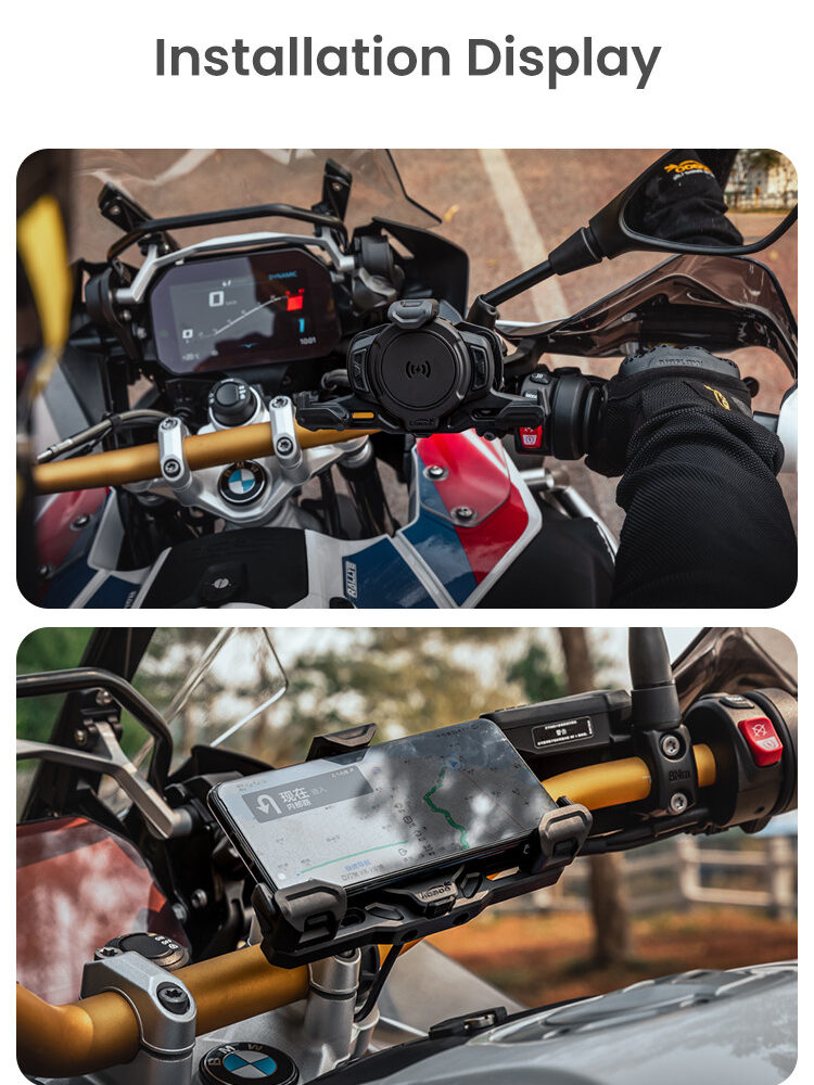 LOBOO Uchwyt na telefon PH02S (z modułem ładowania, 13mm)