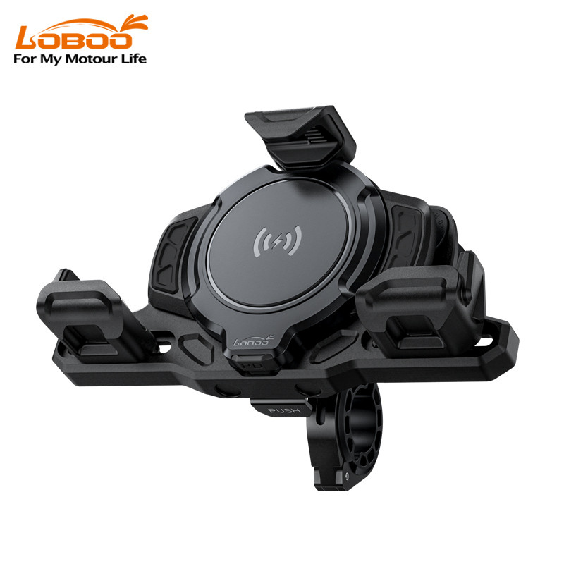 loboo-uchwyt-na-telefon-ph02s-z-modulem-ladowania-na-kierownice-22-25-28-32mm LOBOO Uchwyt na telefon PH02S (z modułem ładowania, na kierownice 22/25/28/32mm)