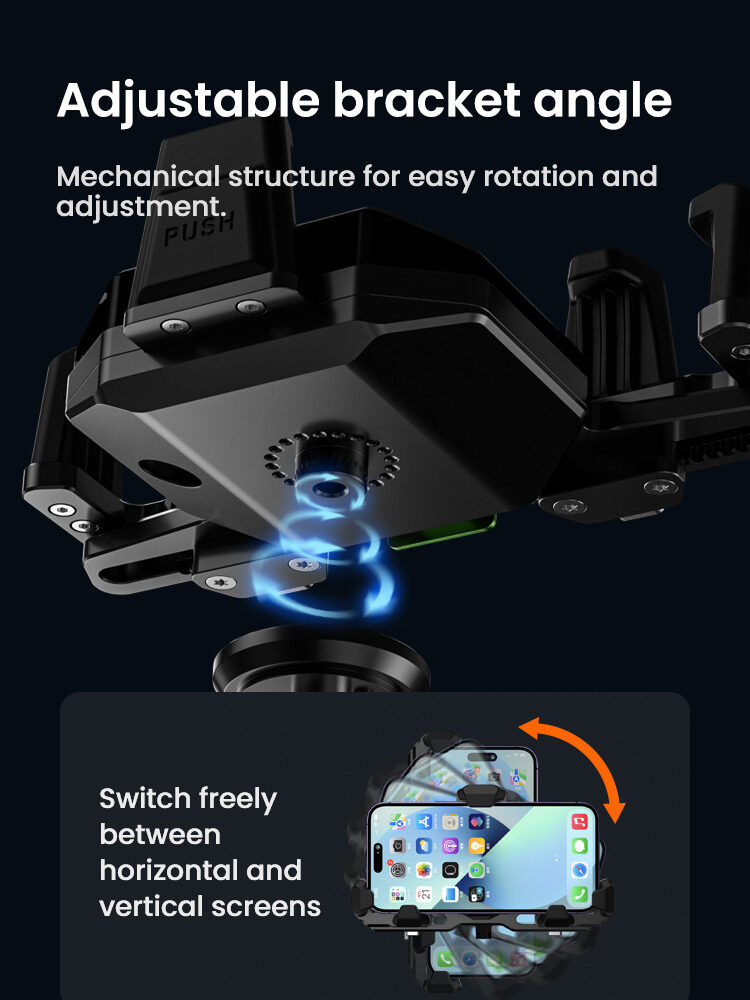 LOBOO Uchwyt na telefon PH06 (13mm), magnetyczny system antywstrząsowy