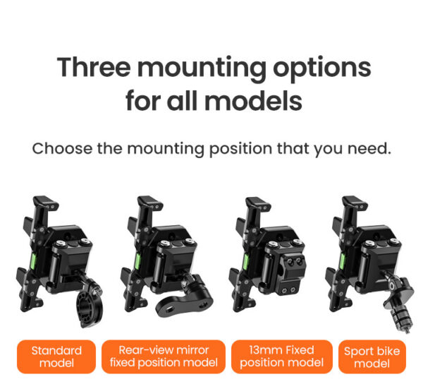 LOBOO Uchwyt na telefon PH06 (na kierownice 22/25/28/32mm), magnetyczny system antywstrząsowy