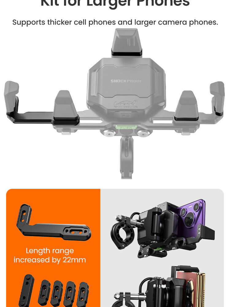 LOBOO Uchwyt na telefon PH06 (pod lusterko, 10.2mm), magnetyczny system antywstrząsowy