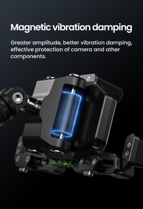 LOBOO Uchwyt na telefon PH06 (z modułem ładowania, 13mm), magnetyczny system antywstrząsowy