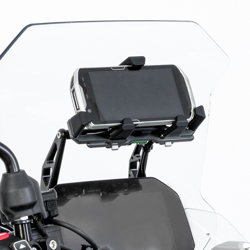 LOBOO Uchwyt na telefon PH06 (z modułem ładowania, 13mm), magnetyczny system antywstrząsowy