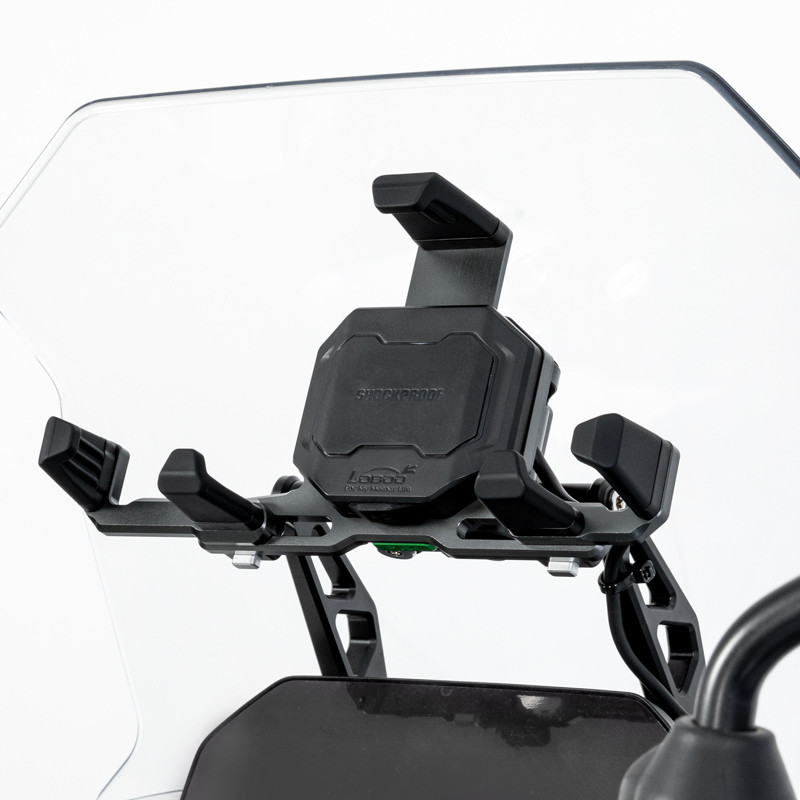 LOBOO Uchwyt na telefon PH06 (z modułem ładowania, 13mm), magnetyczny system antywstrząsowy