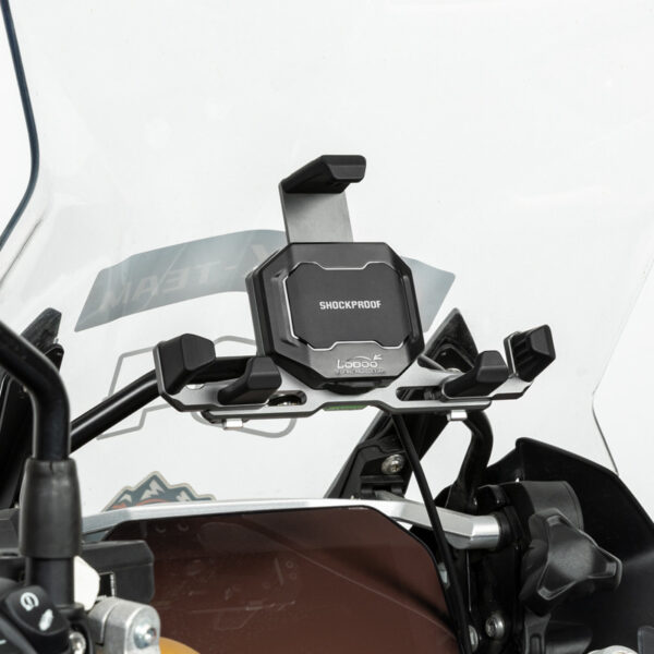 LOBOO Uchwyt na telefon PH06 (z modułem ładowania, 13mm), magnetyczny system antywstrząsowy