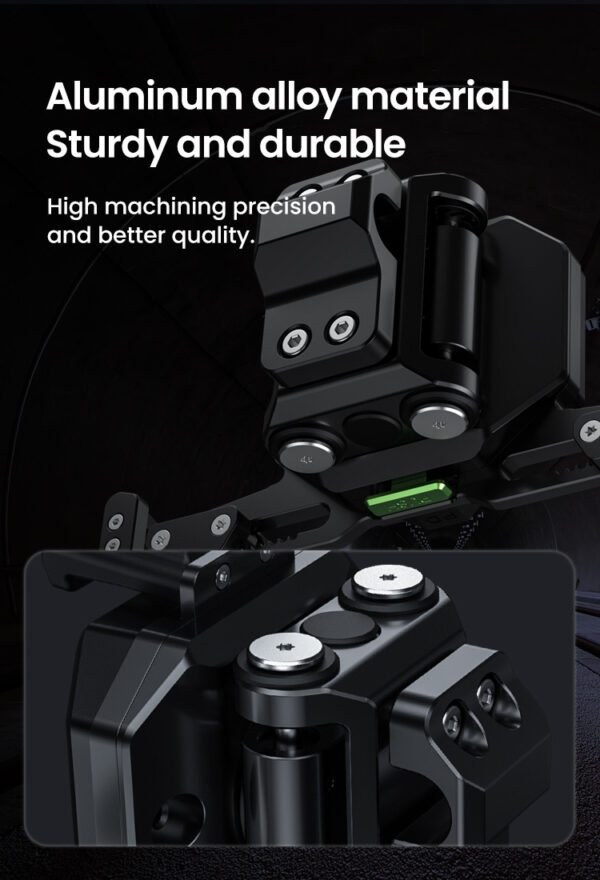 LOBOO Uchwyt na telefon PH06 (z modułem ładowania, na kierownice 22/25/28/32mm), magnetyczny system antywstrząsowy