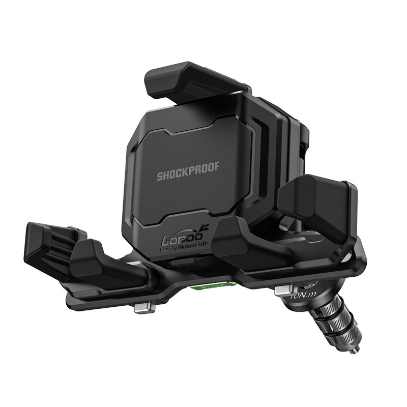 LOBOO Uchwyt na telefon PH06 (z modułem ładowania, sport), magnetyczny system antywstrząsowy