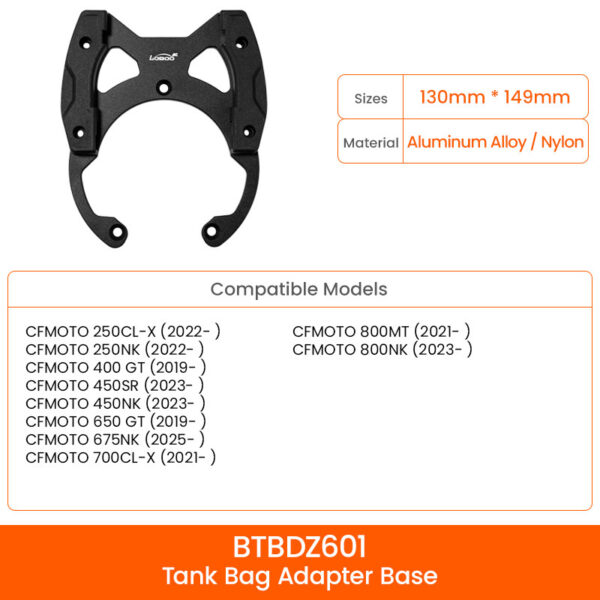 LOBOO Magnetyczny uchwyt do Tank Bag Easy, do CFMOTO 800MT(2021-)