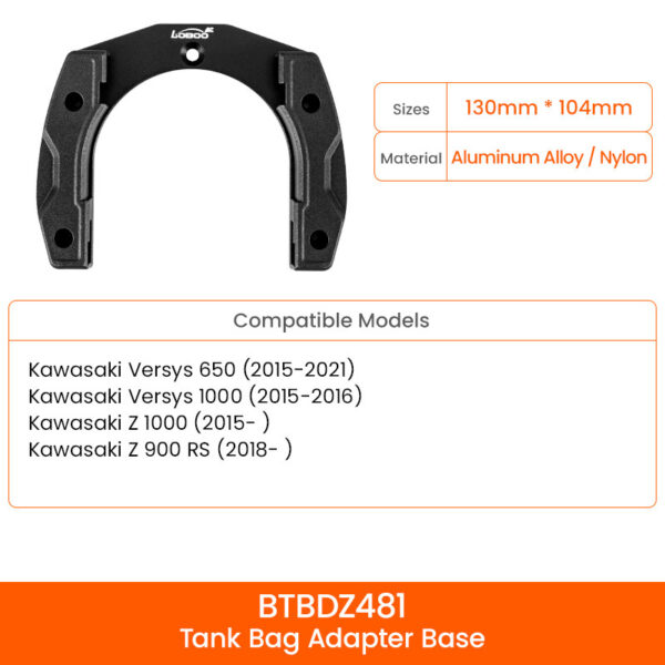LOBOO Magnetyczny uchwyt do Tank Bag Easy, do Kawasaki Versys 650(2015-2021), Versys 1000(2015-2016), Z1000(2015-), Z900RS(2018-