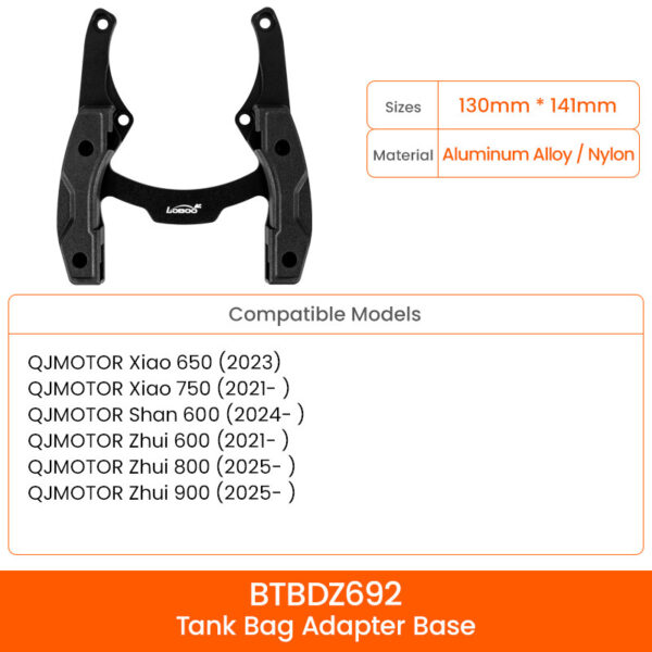 LOBOO Magnetyczny uchwyt do Tank Bag Easy, do QJMOTOR Xiao 650(2023), Xiao 750(2021-), Shan 600(2024-), Zhui 600(2021-), Zhui 80