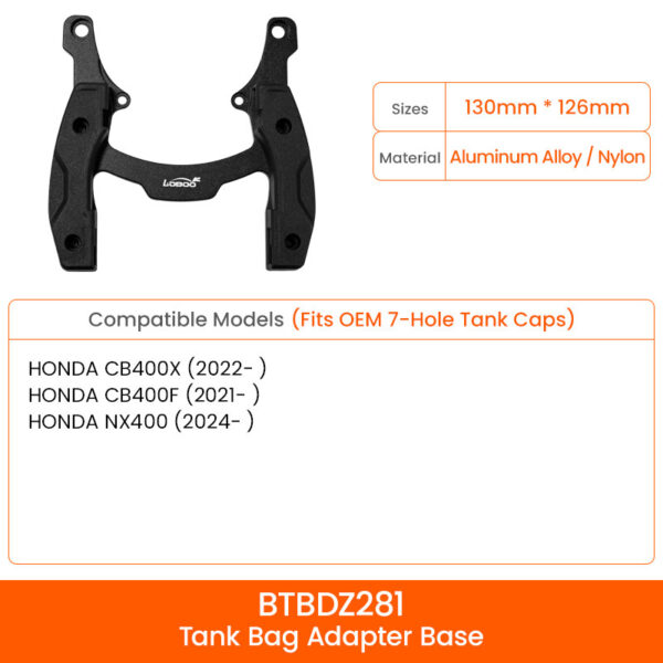LOBOO Magnetyczny uchwyt do Tank Bag Easy, do HONDA CB400X, NX400, CB400F