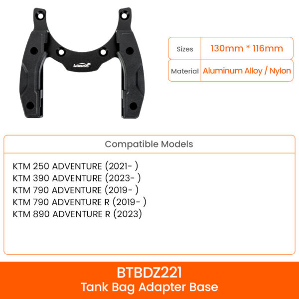 loboo-uchwyt-tank-bag-ktm-390-ktm790-ktm-890-1140401501311 LOBOO Magnetyczny uchwyt do Tank Bag Easy, do KTM 390, KTM790, KTM 890