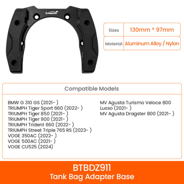 loboo-uchwyt-tank-bag-triumph-voge-1140401501111 LOBOO Magnetyczny uchwyt do Tank Bag Easy, do TRIUMPH, VOGE
