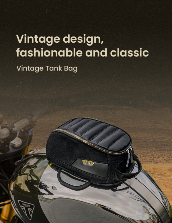 loboo-vintage-tank-bag-35l LOBOO Vintage Tank Bag 3,5L motocyklowy magnetyczny, retro design, czarny