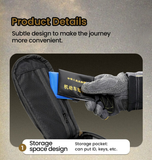 LOBOO Vintage Tank Bag 3,5L motocyklowy magnetyczny, retro design, czarny