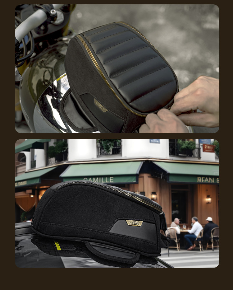 loboo-vintage-tank-bag-35l LOBOO Vintage Tank Bag 3,5L motocyklowy magnetyczny, retro design, czarny