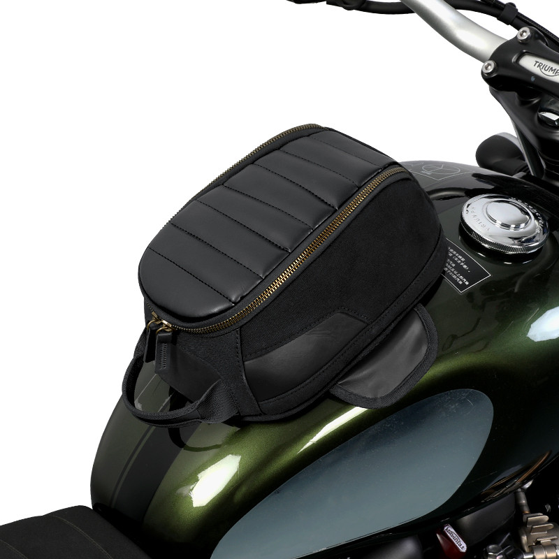 LOBOO Vintage Tank Bag 3,5L motocyklowy magnetyczny, retro design, czarny