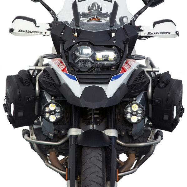 LOBOO WANDERER Pompowane wodoodporne (IPX6) torby boczne 6L (para) montowane na gmole, czarne, 1 zestaw - 2 szt