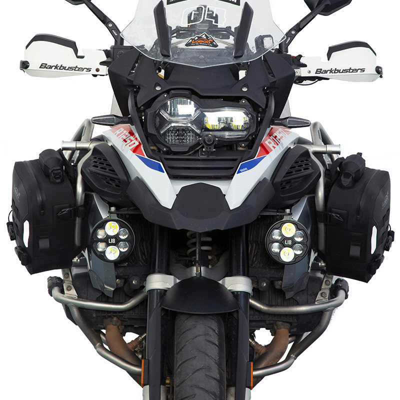 LOBOO WANDERER Pompowane wodoodporne (IPX6) torby boczne 6L (para) montowane na gmole, czarne, 1 zestaw - 2 szt