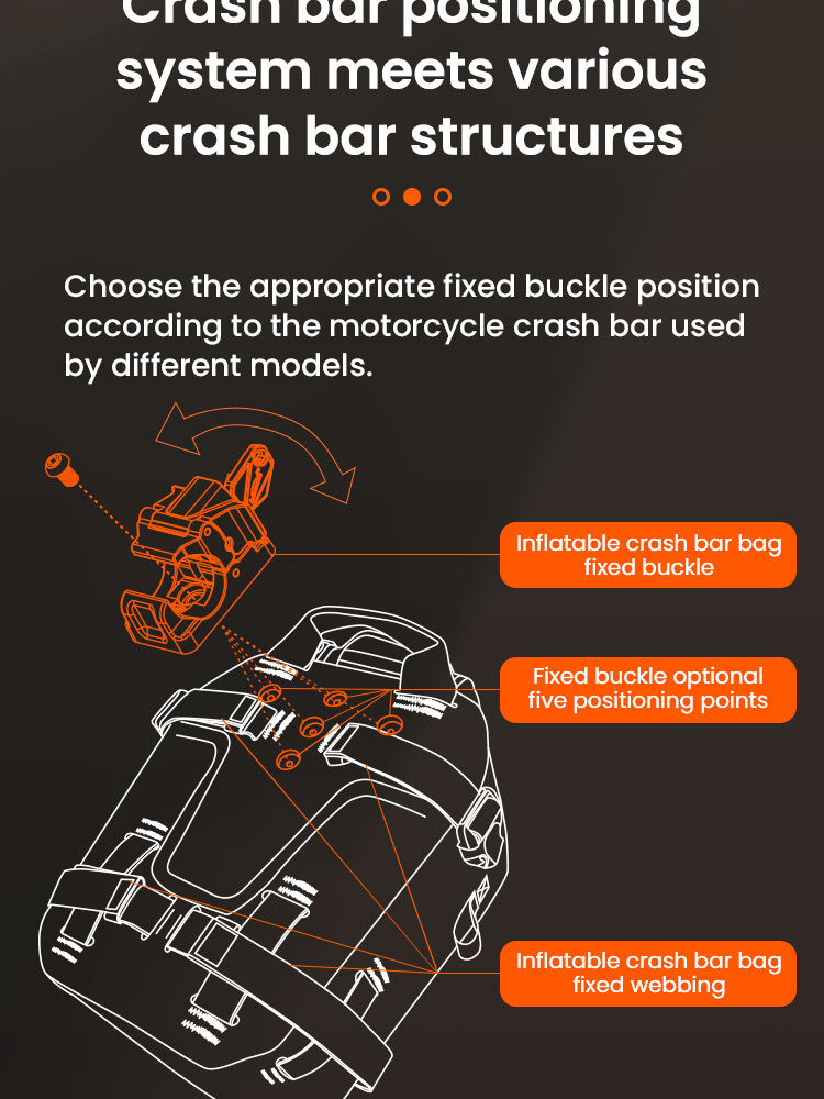 LOBOO WANDERER Pompowane wodoodporne (IPX6) torby boczne 6L (para) montowane na gmole, czarne, 1 zestaw - 2 szt