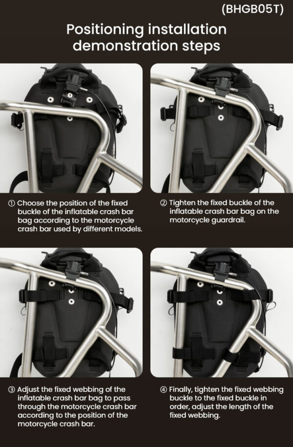 LOBOO WANDERER Pompowane wodoodporne (IPX6) torby boczne 6L (para) montowane na gmole, czarne, 1 zestaw - 2 szt