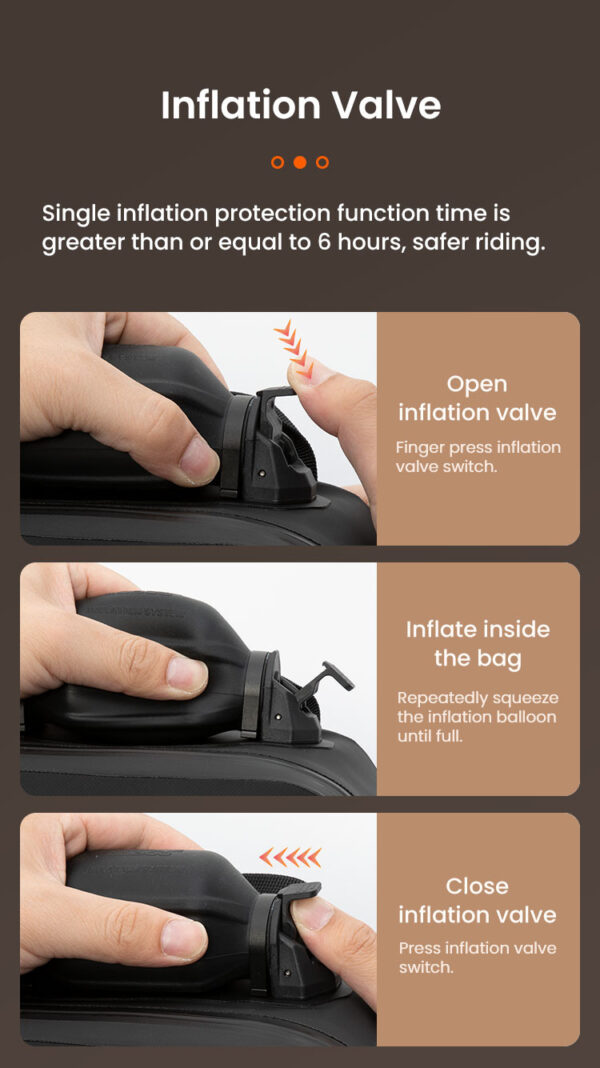 LOBOO WANDERER Pompowane wodoodporne (IPX6) torby boczne 6L (para) montowane na gmole, czarne, 1 zestaw - 2 szt