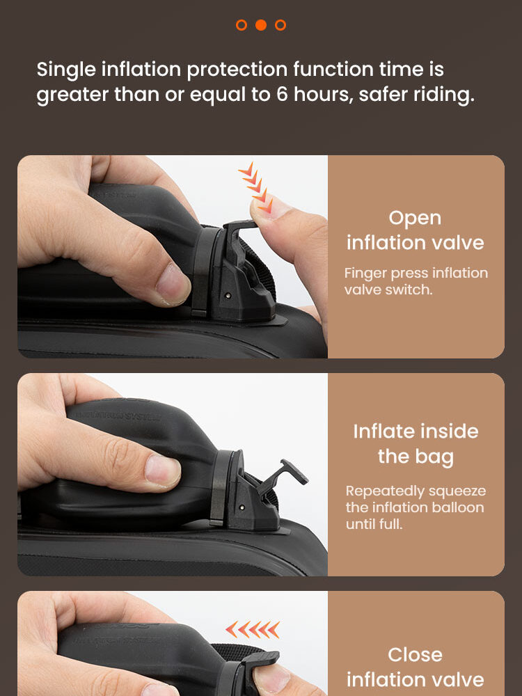 LOBOO WANDERER Pompowane wodoodporne (IPX6) torby boczne 6L (para) montowane na gmole, czarne, 1 zestaw - 2 szt