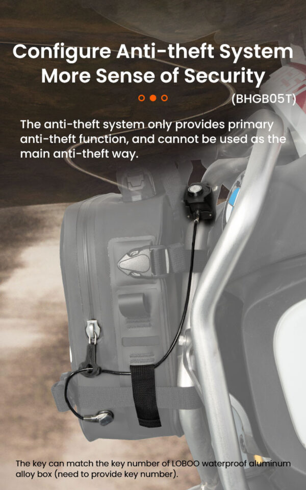 LOBOO WANDERER Pompowane wodoodporne (IPX6) torby boczne 6L (para) montowane na gmole, czarne, 1 zestaw - 2 szt