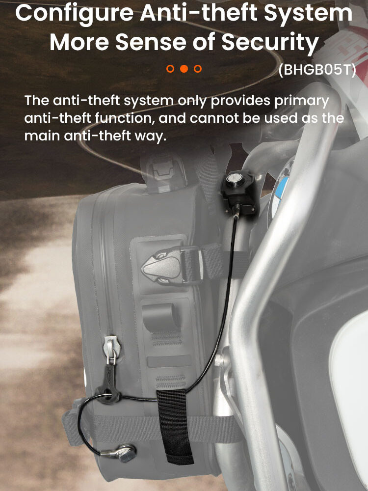 LOBOO WANDERER Pompowane wodoodporne (IPX6) torby boczne 6L (para) montowane na gmole, czarne, 1 zestaw - 2 szt