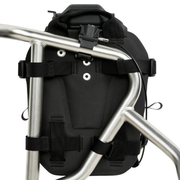 LOBOO WANDERER Pompowane wodoodporne (IPX6) torby boczne 6L (para) montowane na gmole, czarne, 1 zestaw - 2 szt