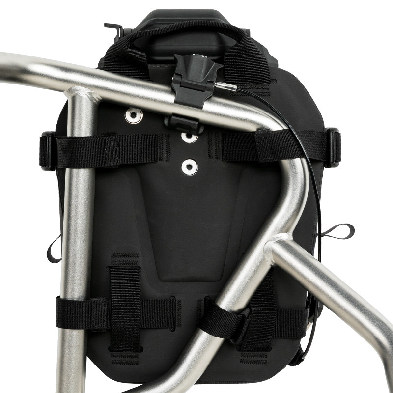 LOBOO WANDERER Pompowane wodoodporne (IPX6) torby boczne 6L (para) montowane na gmole, czarne, 1 zestaw - 2 szt