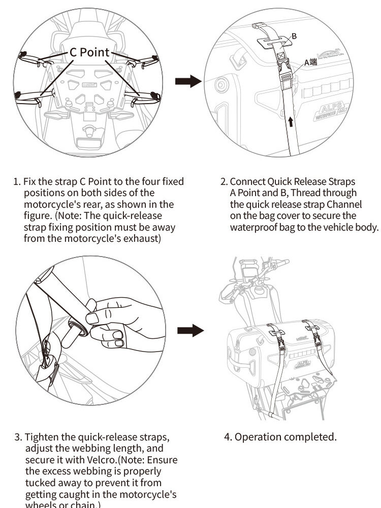 LOBOO WANDERER Torba motocyklowa TPU 46L