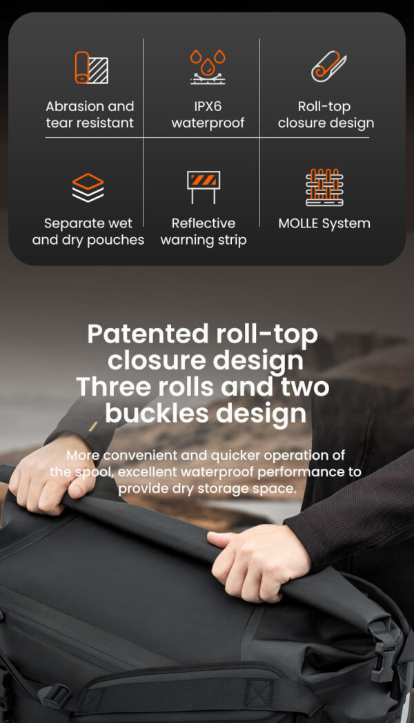 LOBOO WANDERER Torba motocyklowa TPU 50L