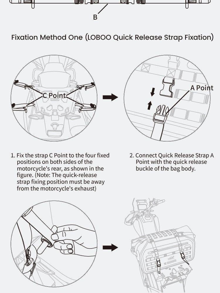 LOBOO WANDERER Torba motocyklowa TPU 50L